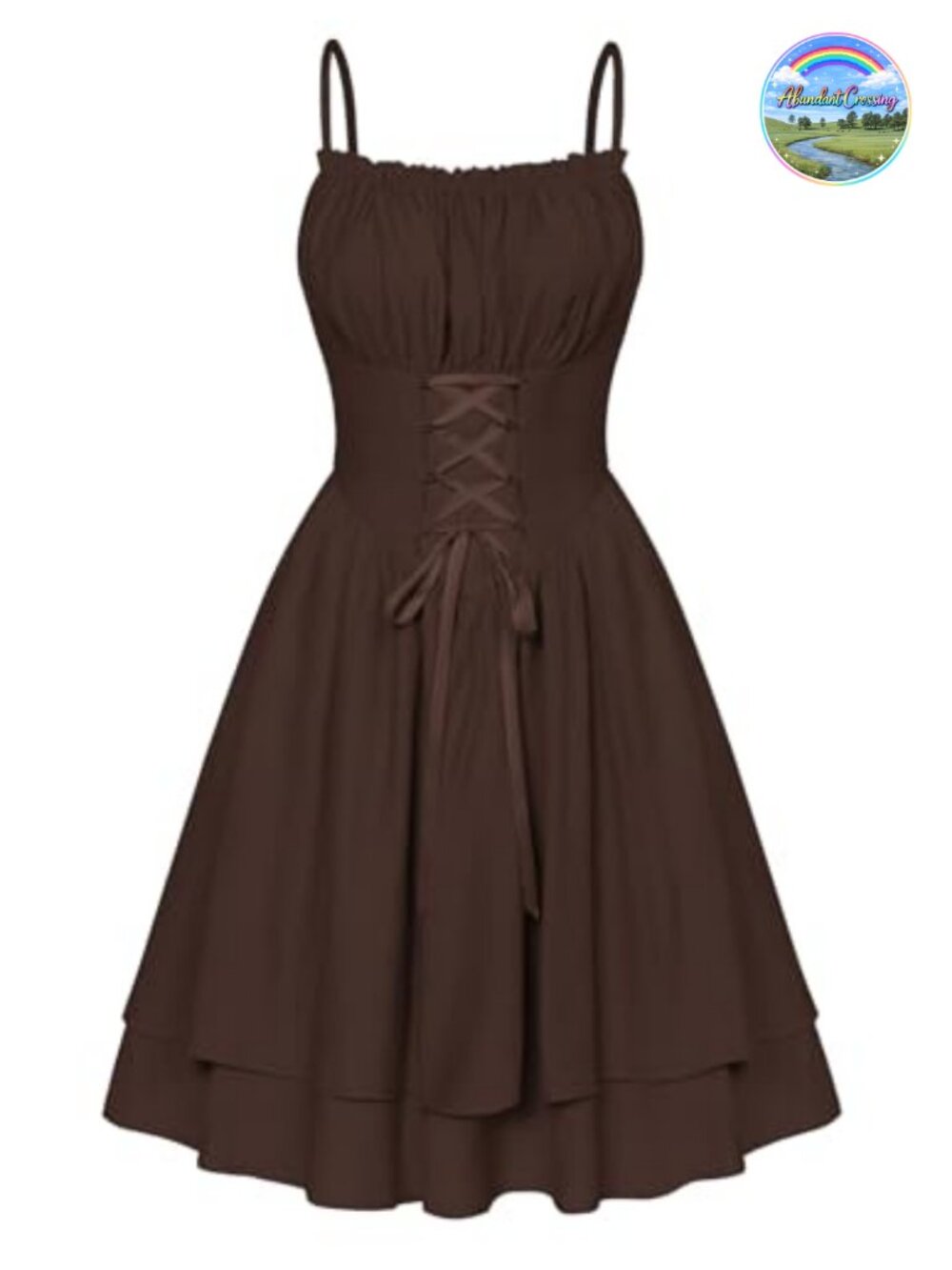 Corset Mini Sundress Chiffon Fairy Dress with Lace-Up Waist